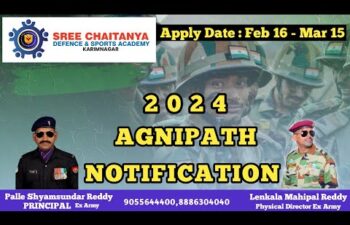 #agniveer 2024 Agnipath Notification | Sree Chaithanya Defence and sports Academy Karimnagar